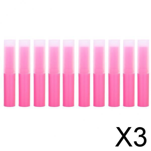 3x10Pcs Empty Lipstick Tubes Lip Balm Containers DIY Makeup Tools Pink