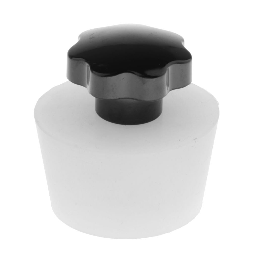 Silicone plug with handle for pipe sealing w/ Black Bakelite handle 13