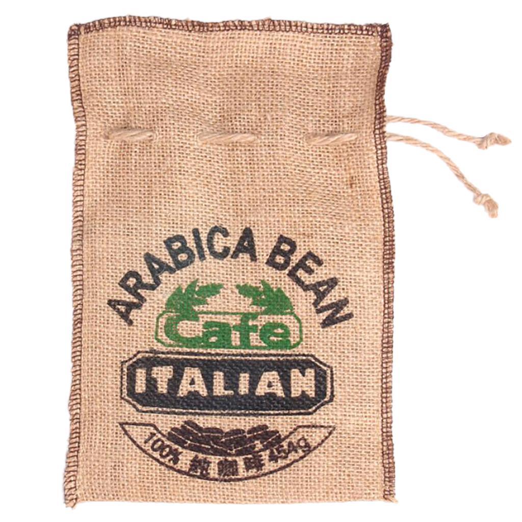 Burlap Coffee Bean Sacks Gunny Bag Reusable Bags With Drawstring 3