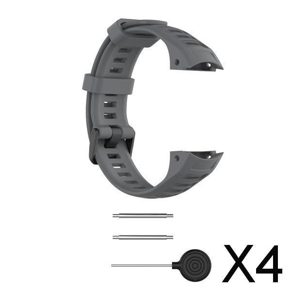 4xFor Garmin Instinct Replacement Watch Strap Sillion Wrist Watch Band Grey