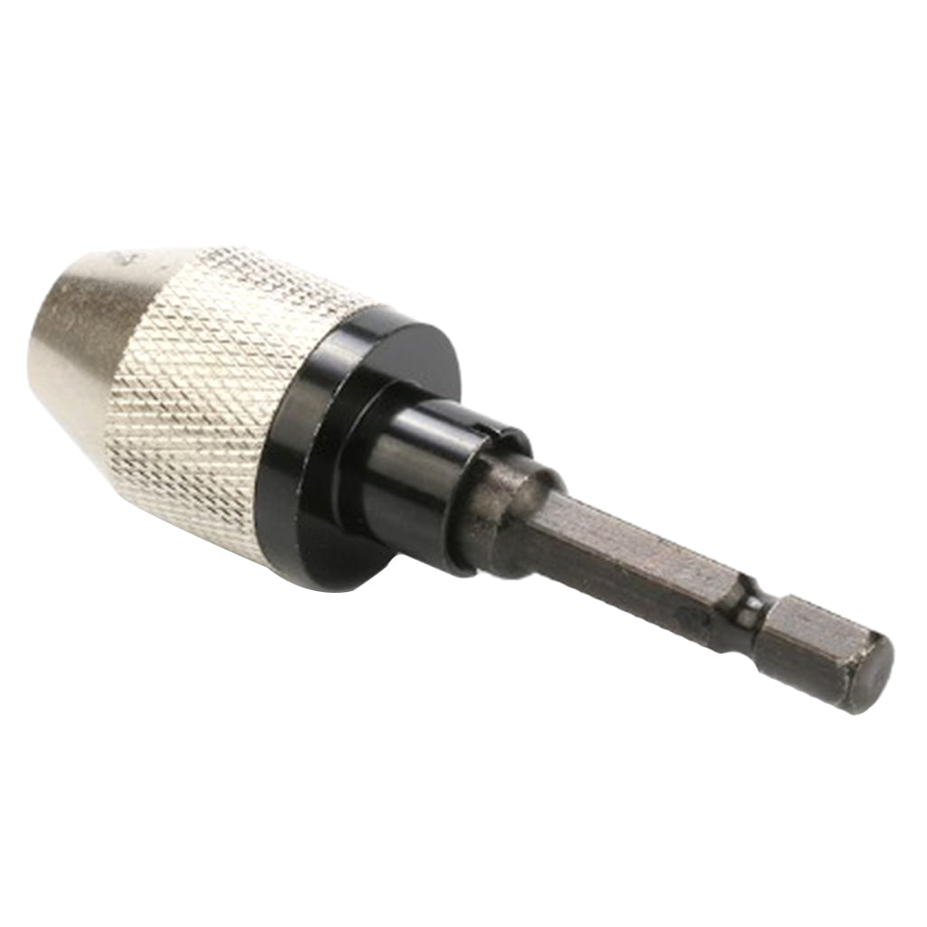 0.3-6.5mm 3-Jaw 1/4 Hex Handle Drill Chuck Quick Change Bit White"