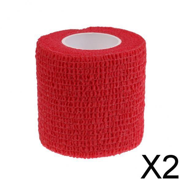 2x5cm First Aid Sports Ankle Care Stretch Self Adhesive Bandage Red