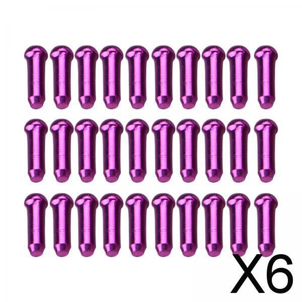 6x30x Bike Cable End Caps Bike Cable Caps for Cycling Mountain Road Bike Purple