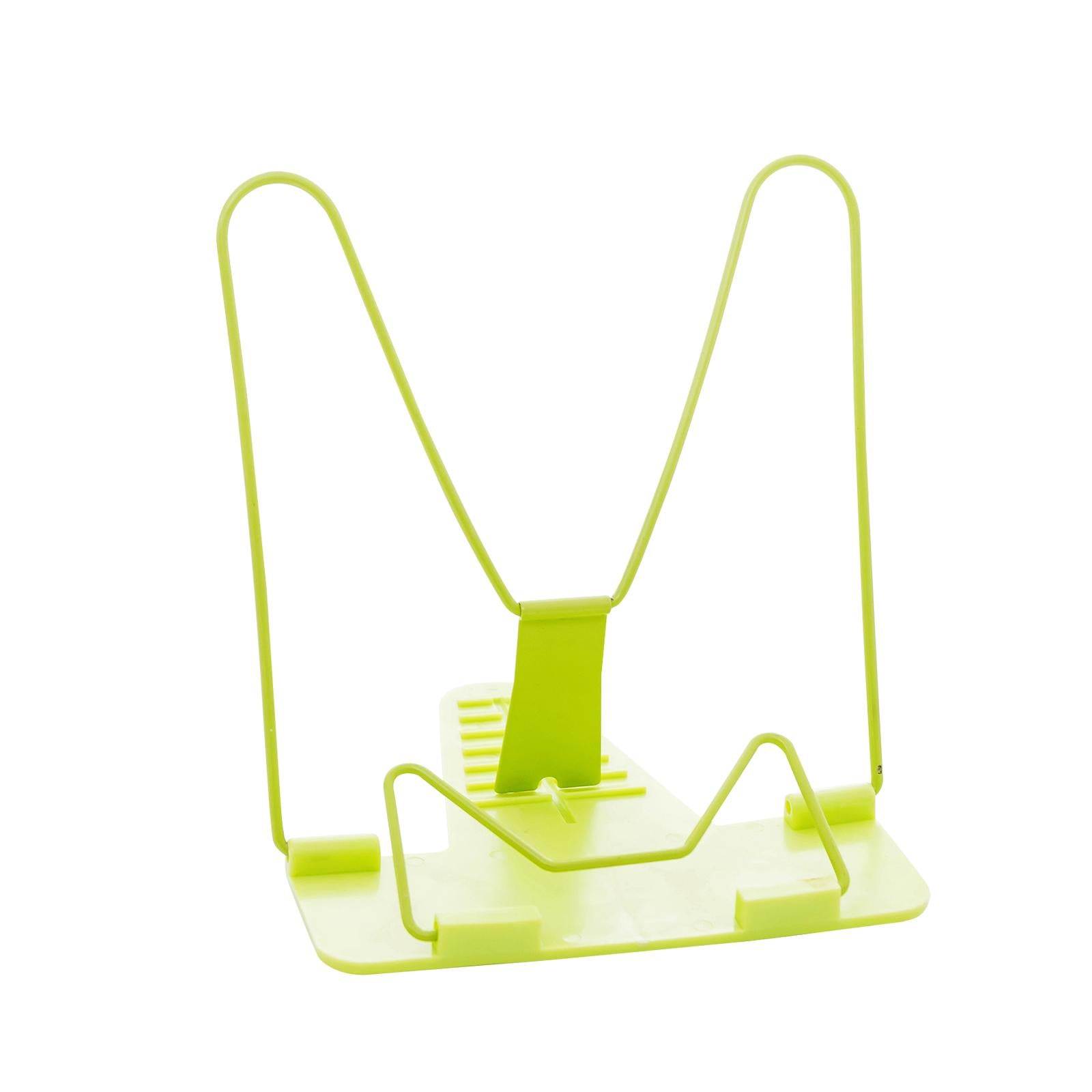 Multipurpose Book Holders Metal Stable Portable for Dormitory Study Tabletop Green