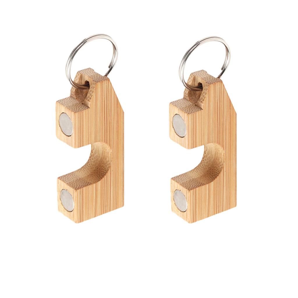 2Pcs Wooden Fly Fishing Rod Holder Magnetic Rod Guard Rod Transport System