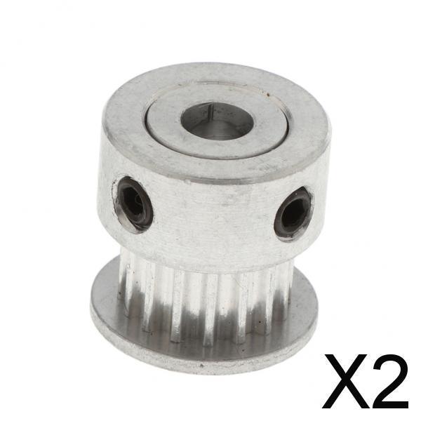 2xStainless Steel 2GT Timing Pulley Belt Gear Wheel Bore for Width Belt 5mm