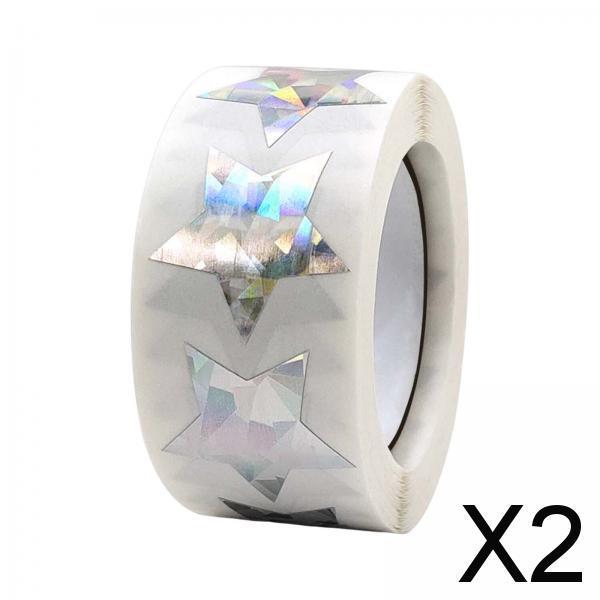 2x500x Star Stickers DIY Stickers Self Adhesive Envelope Stickers for Birthday style M