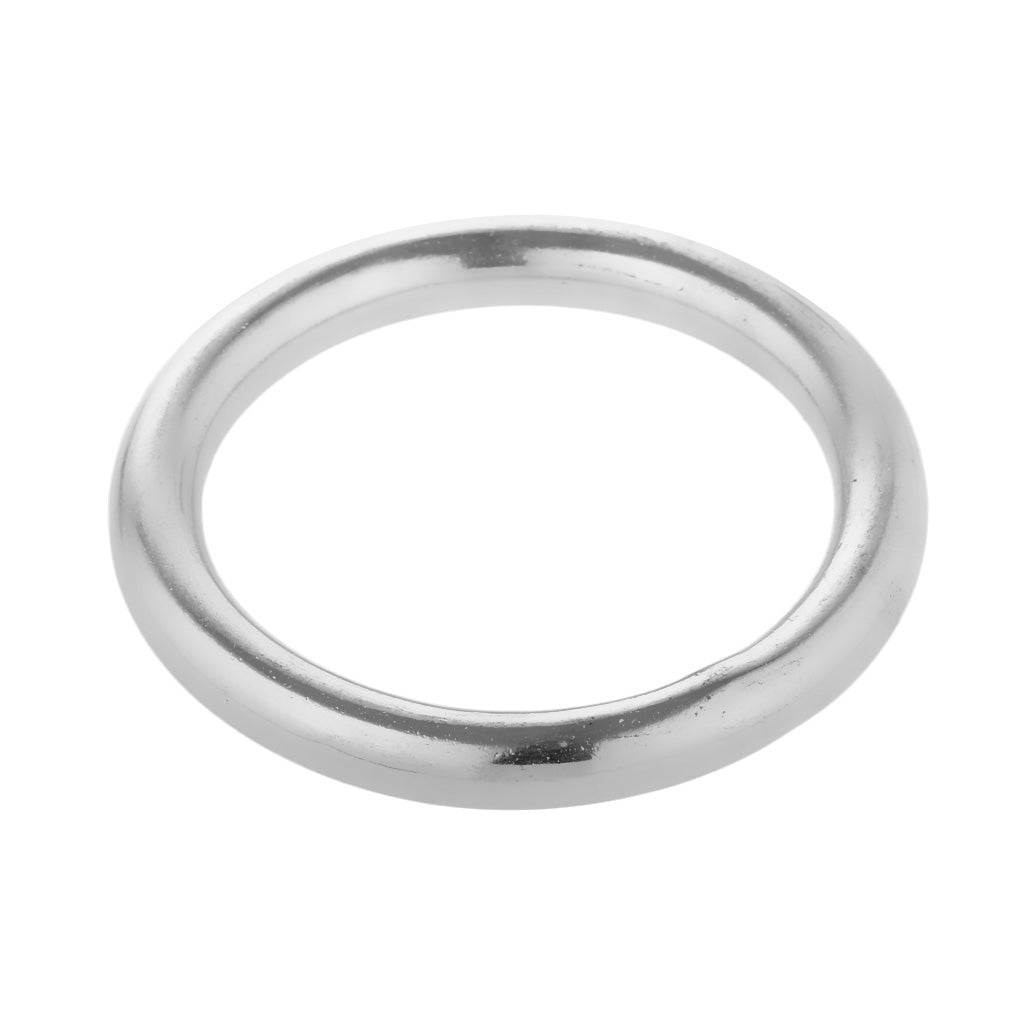 Solid 304 Stainless Steel Webbing Strapping Welded O Ring DIY Craft 49x12mm