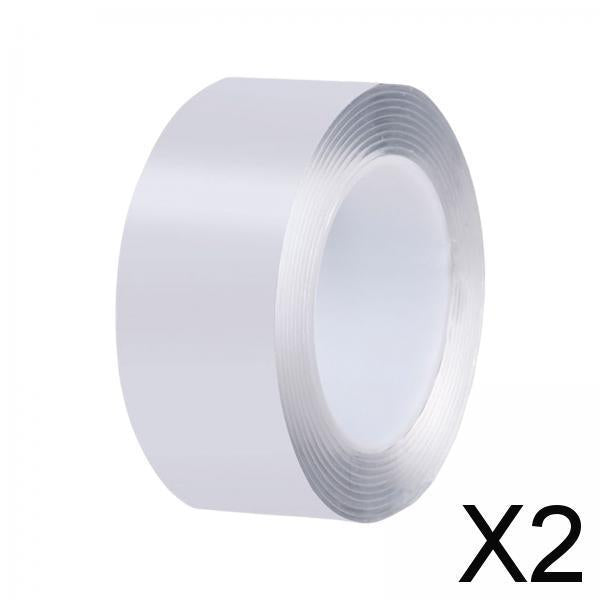 2xHeavy Duty Double Sided Tape Removable Picture Hanging Strips Reusable 3cmx1mx2mm