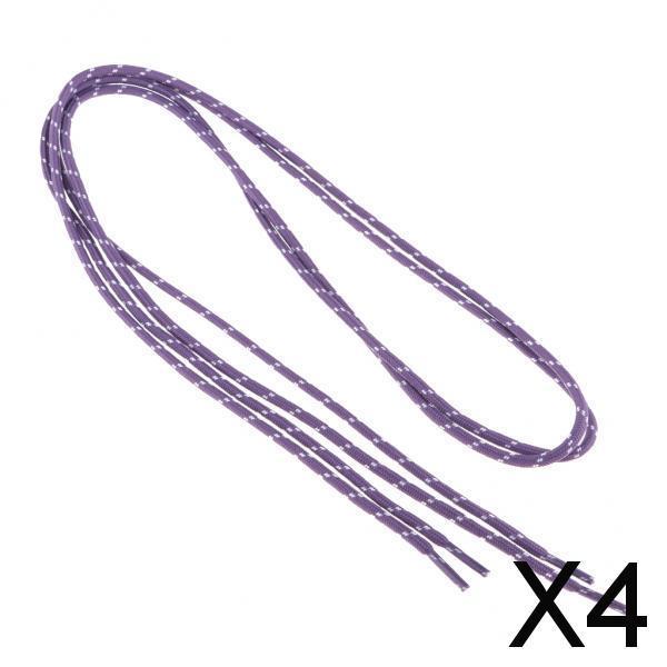 4x1 Pair Sports Climbing Shoelaces Colored Oval Athletic Shoe Lace Purple