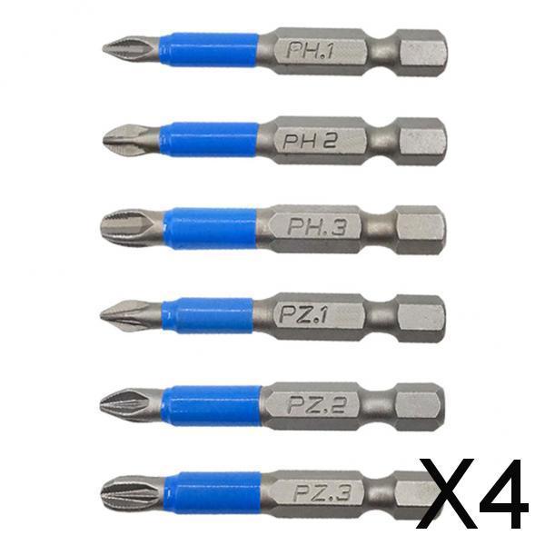 4xMagnetic Drill Bit Electric Alloy Steel Durable Handle Tool for Garden Home 50mm 6pcs