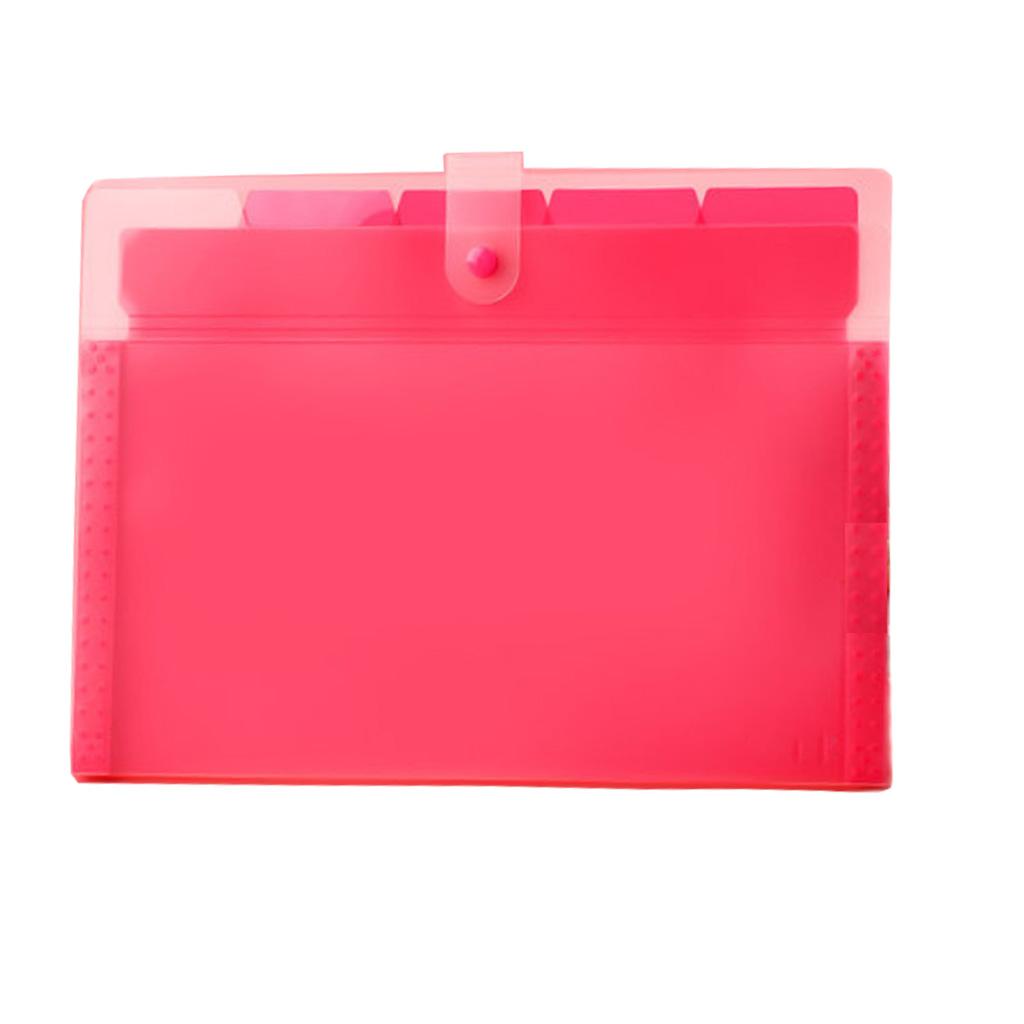 Expanding File Folder Accordion Document Filing Organizer Bag Red