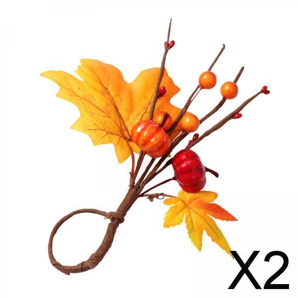 2xHalloween Napkin Rings Cloth Napkin Holder Bar Thanksgiving Serviette Buckle Smooth Surface