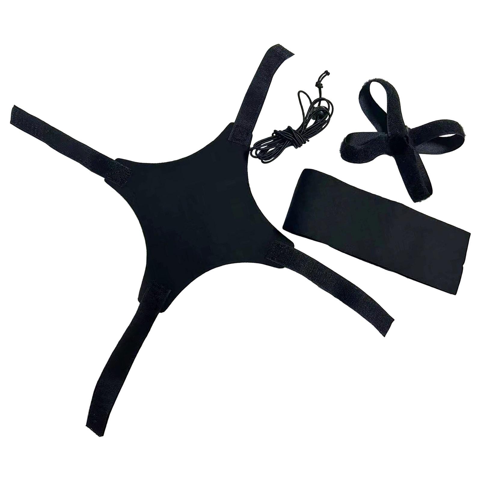 Soccer Trainer Control Skills Solo Practice for Football Skills Improvement 4 Straps Black