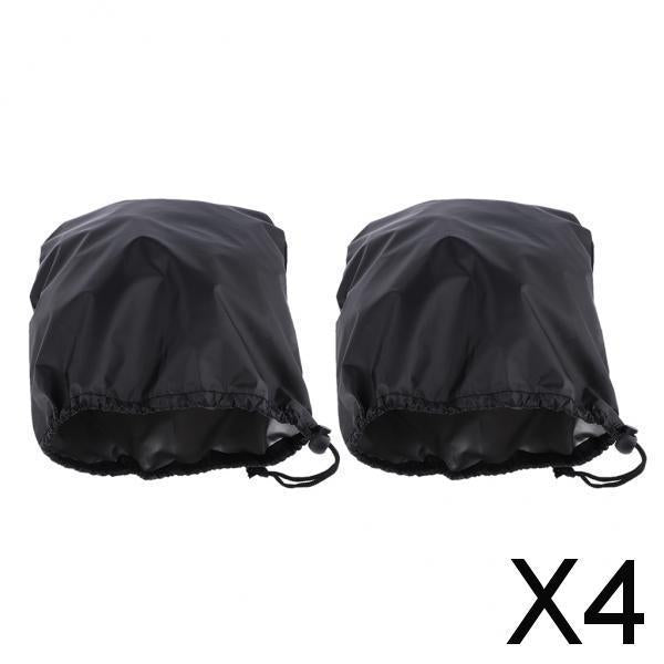 4x2PCS Universal Automobile Rearview Mirror Dust /Snow Cover Waterproof Black