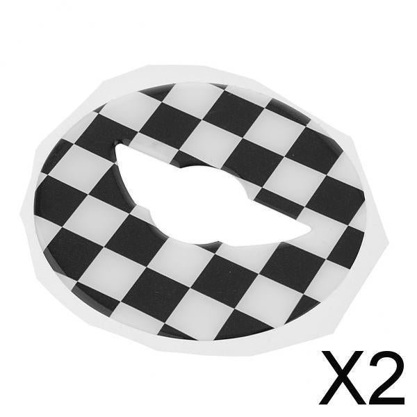 2x3D Steering Wheel Sticker Cover For Mini Copper F54 F55 F56 Black and White
