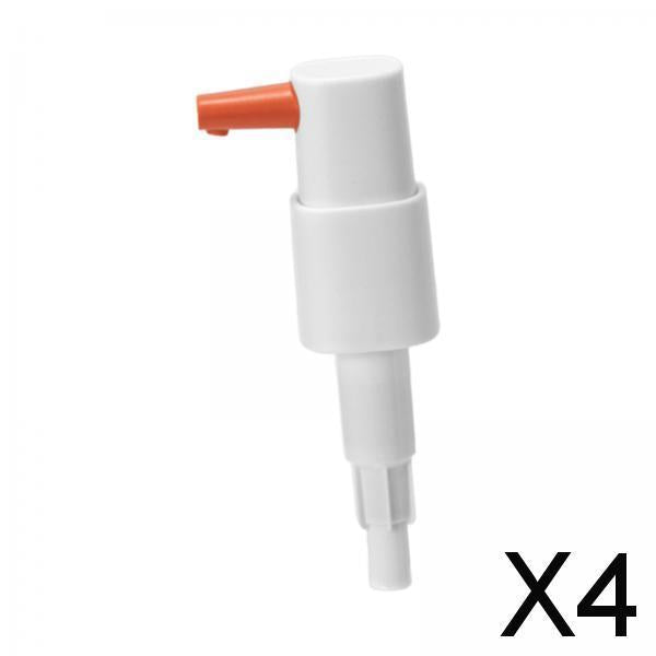 4xSauce Dispenser Pump for Kitchen Ketchup Salad Dressing Oil Small Size White