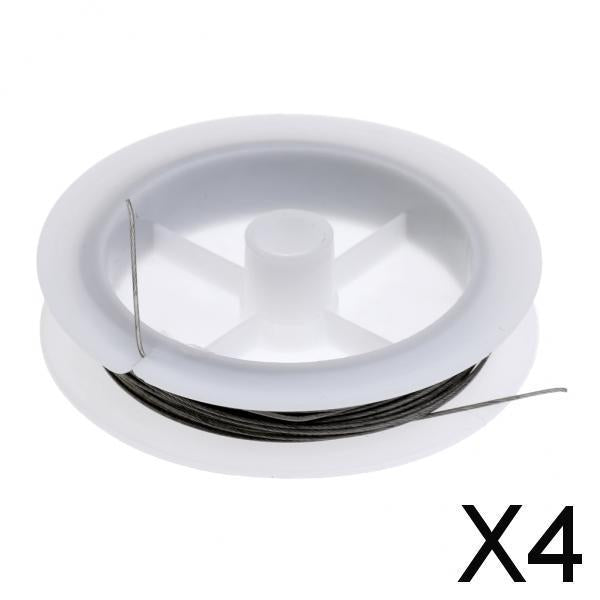 4xFishing Leaders Stainless Steel Fishing Wire Steel Strand Wire Line 0.70mm