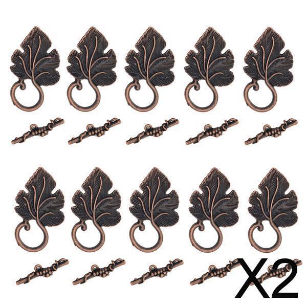 2x10 Sets Leaf OT Toggle Clasps Jewelry Clasp Connectors Jewelry DIY Platinum