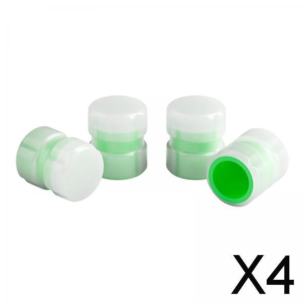 4x4Pcs Auto Tire Valve Caps Bike Tire Caps Accessories for Cars SUV Green