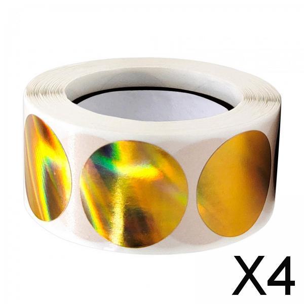 4x500x/Roll Self Adhesive Seal Stickers for Boutiques Greeting Card DIY Crafts Golden Style E