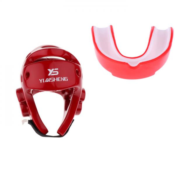 Boxing Helmet Martial Arts Headgear Protector+EVA Mouth Guard Mouthguard Gum