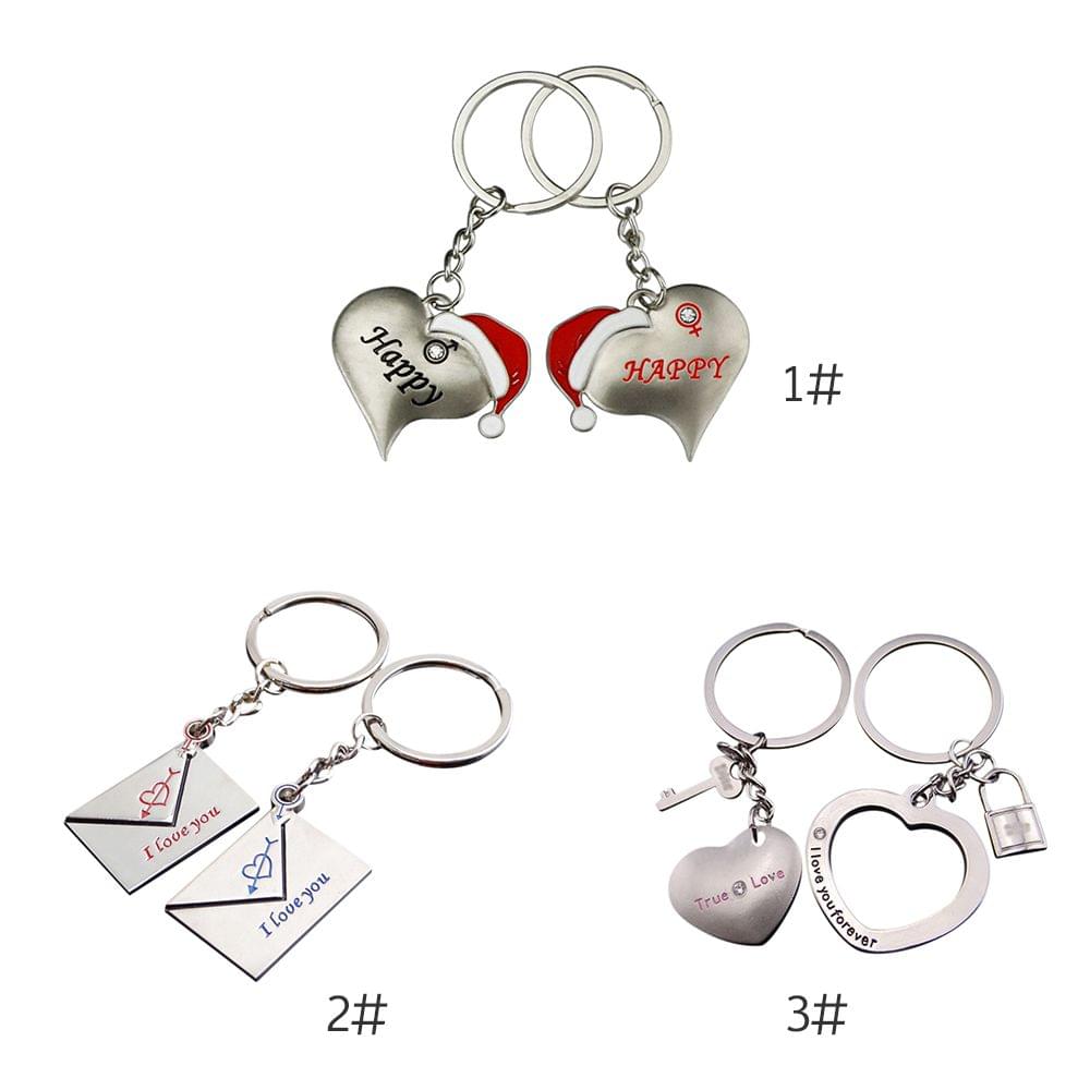 TTWHOLESALE Fashion Sweethearts Metal Key Chain Women & Men - 2