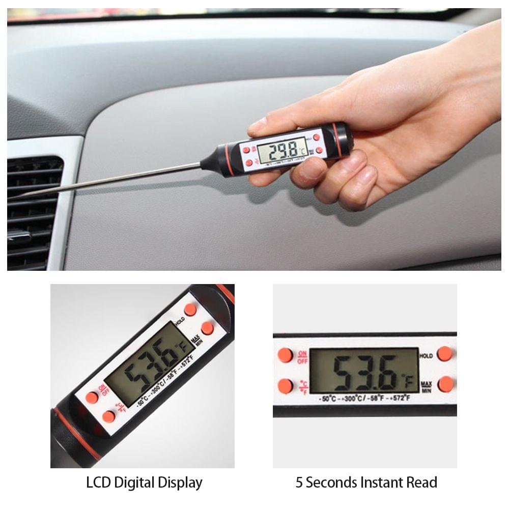 Probe Thermometer 5 Seconds Instant Read LCD Digital Display