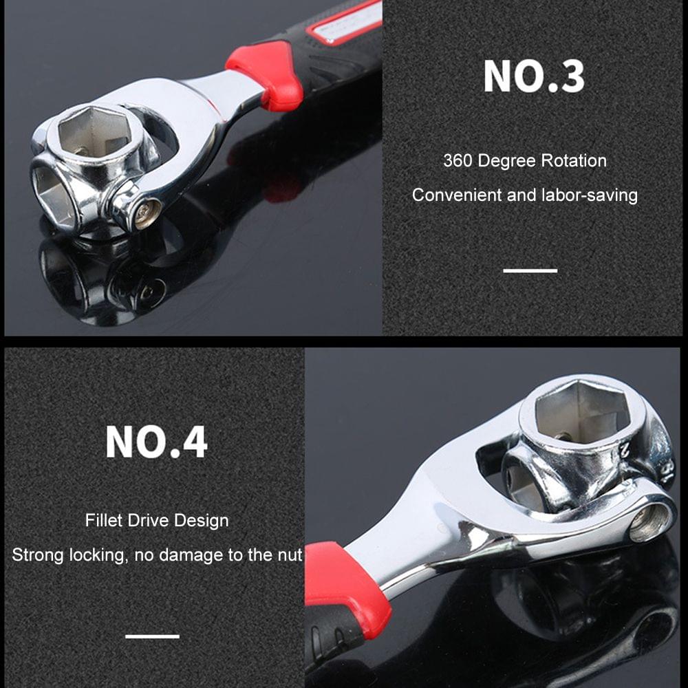 48 in 1 Socket Wrench Multifunction Universal 360 Degree