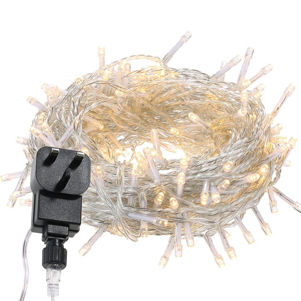 Tomshine 200LEDs String Light 6w 25 meters/82 ft IP44 Water - UK Plug