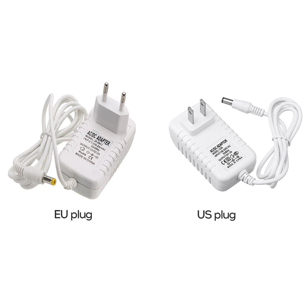 DC12V 2A Power Adapter White Cover 12V Transformer for - EU Plug