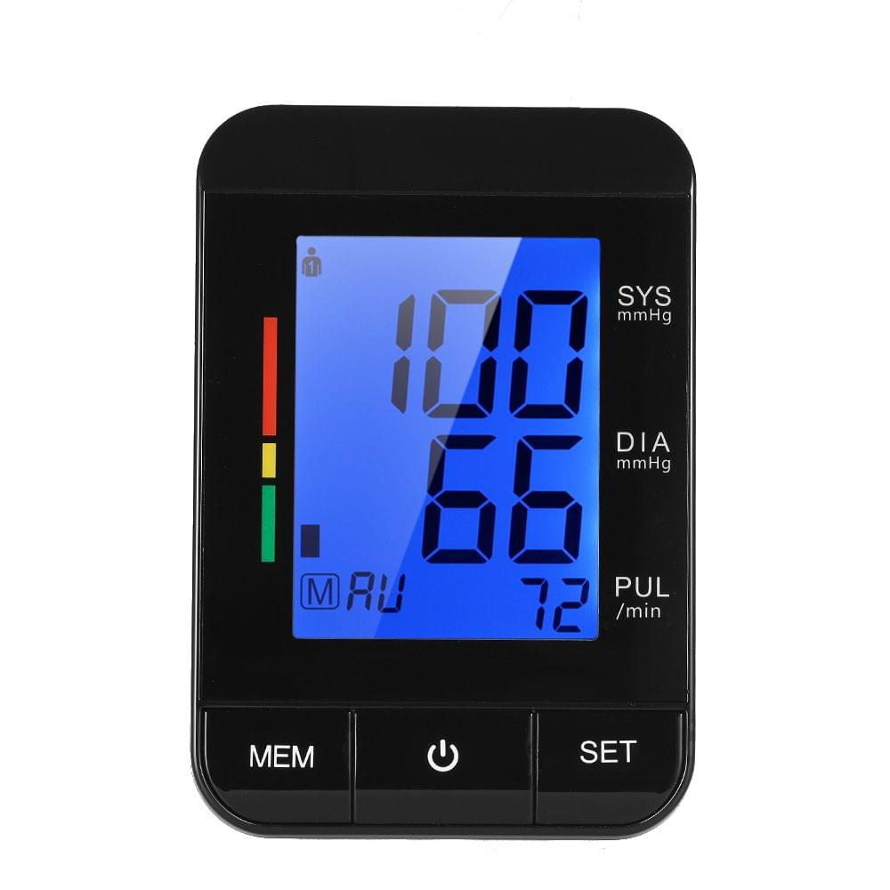 AlphagoMed LCD Upper Arm Blood Pressure Monitor with Cuff
