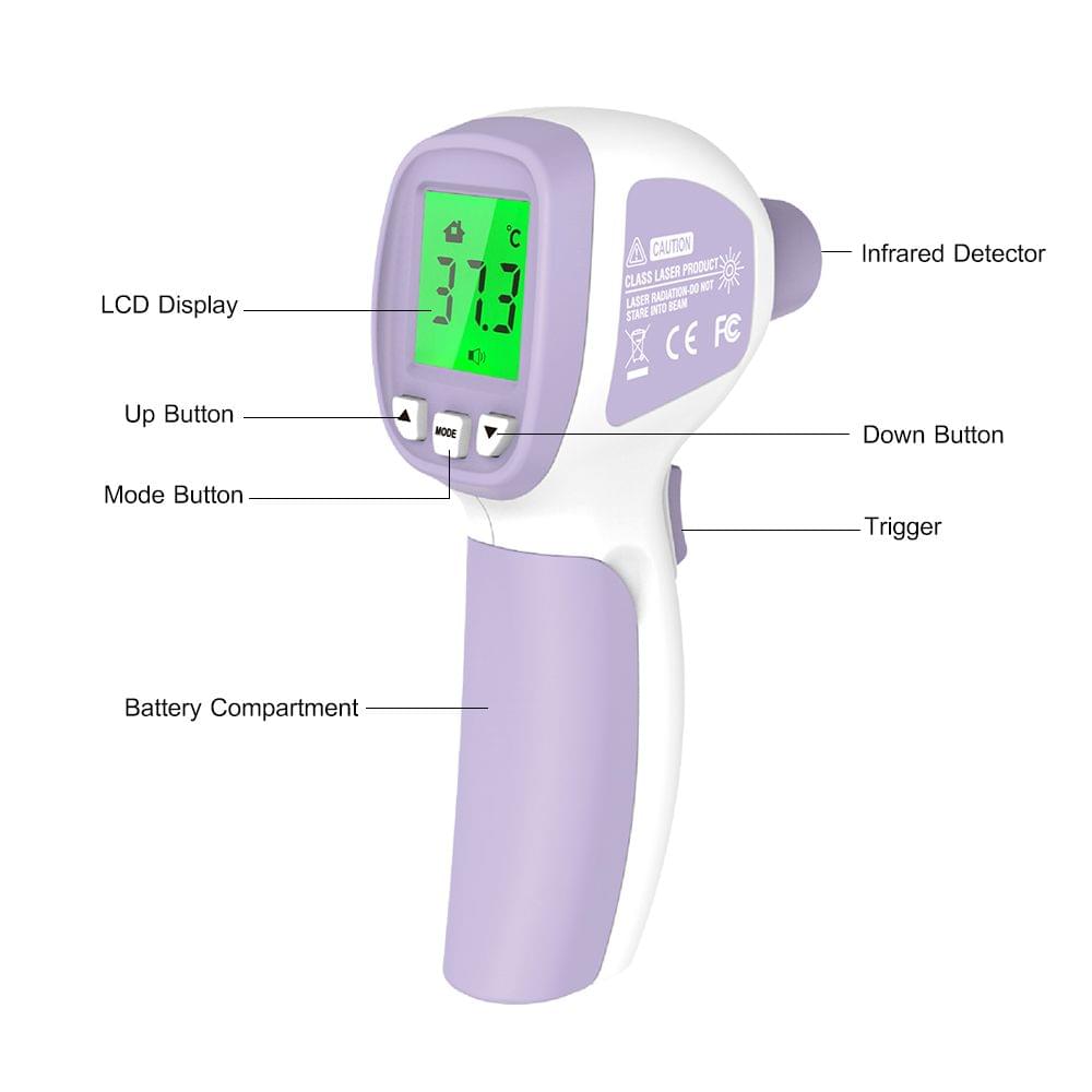 LCD Digital IR Thermometer Non-contact Infrared Forehead