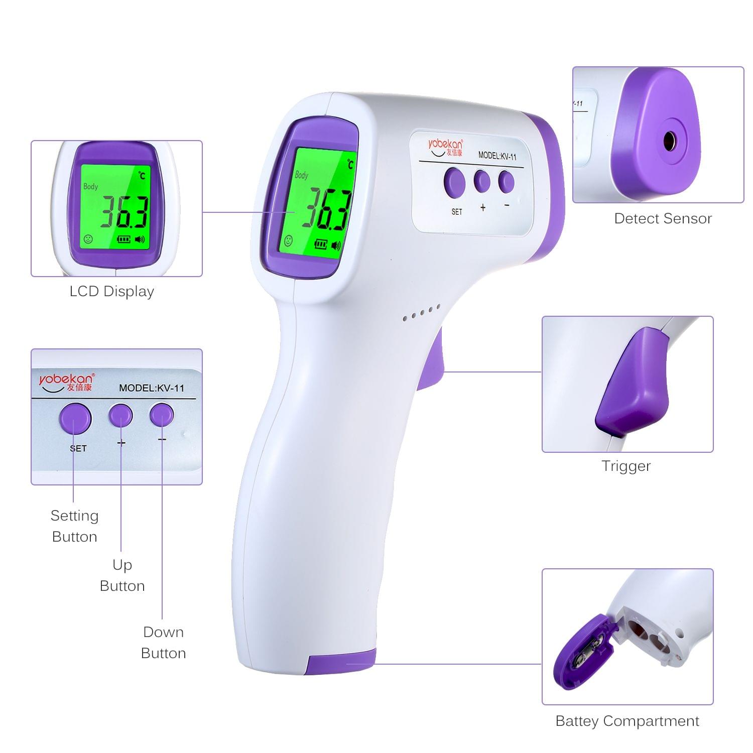Digital Infrared Forehead Thermometer LCD IR Thermometer