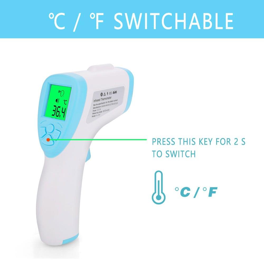 Non Contact Infrared Thermometer Forehead Thermometer Body - Blue&white