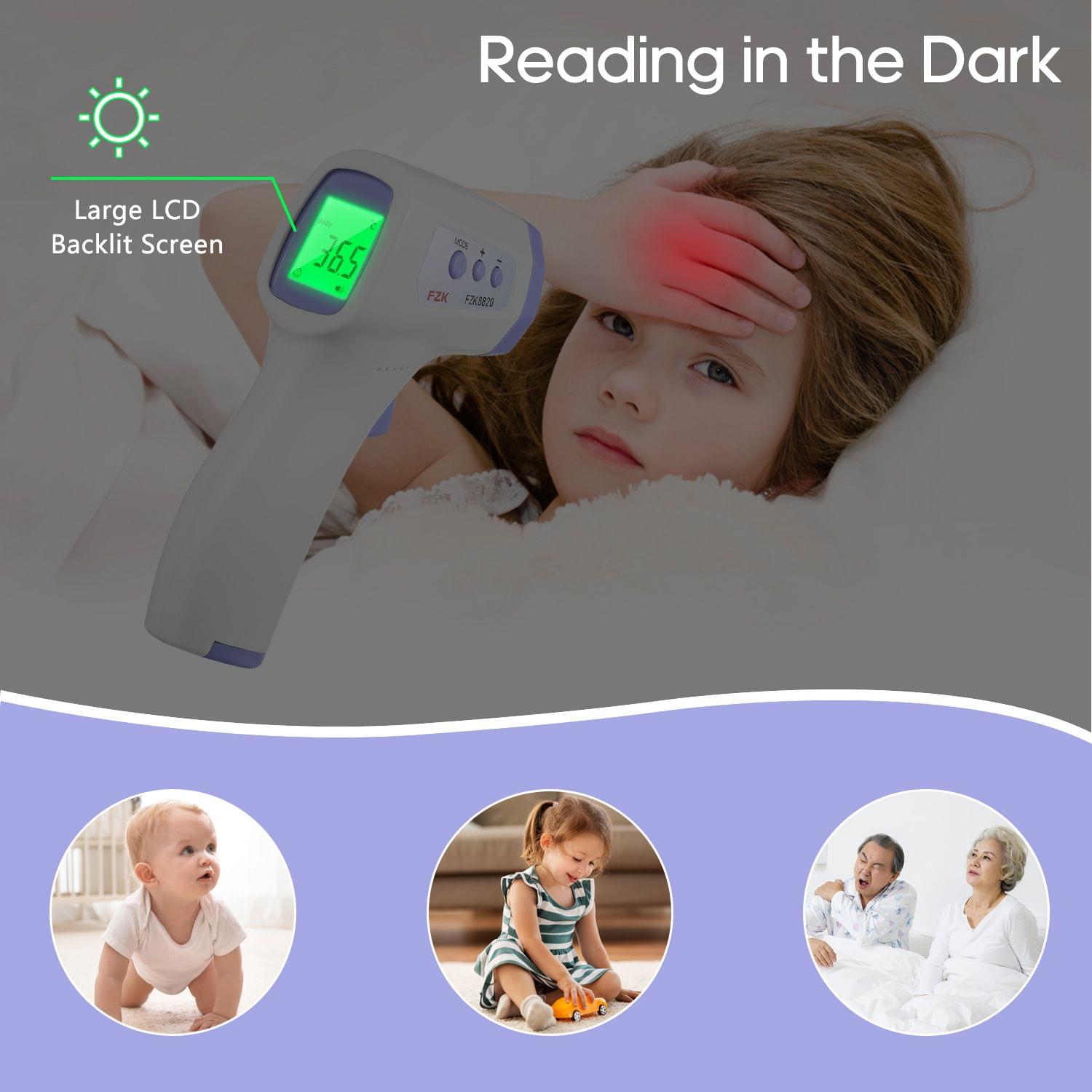 IR Infrared Sensor Ear Forehead Thermometer Digital