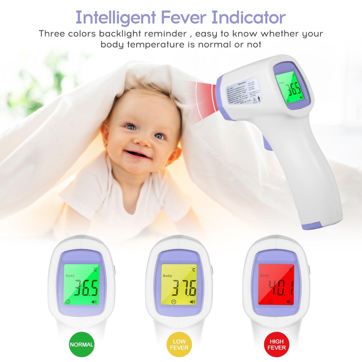 IR Infrared Sensor Ear Forehead Thermometer Digital