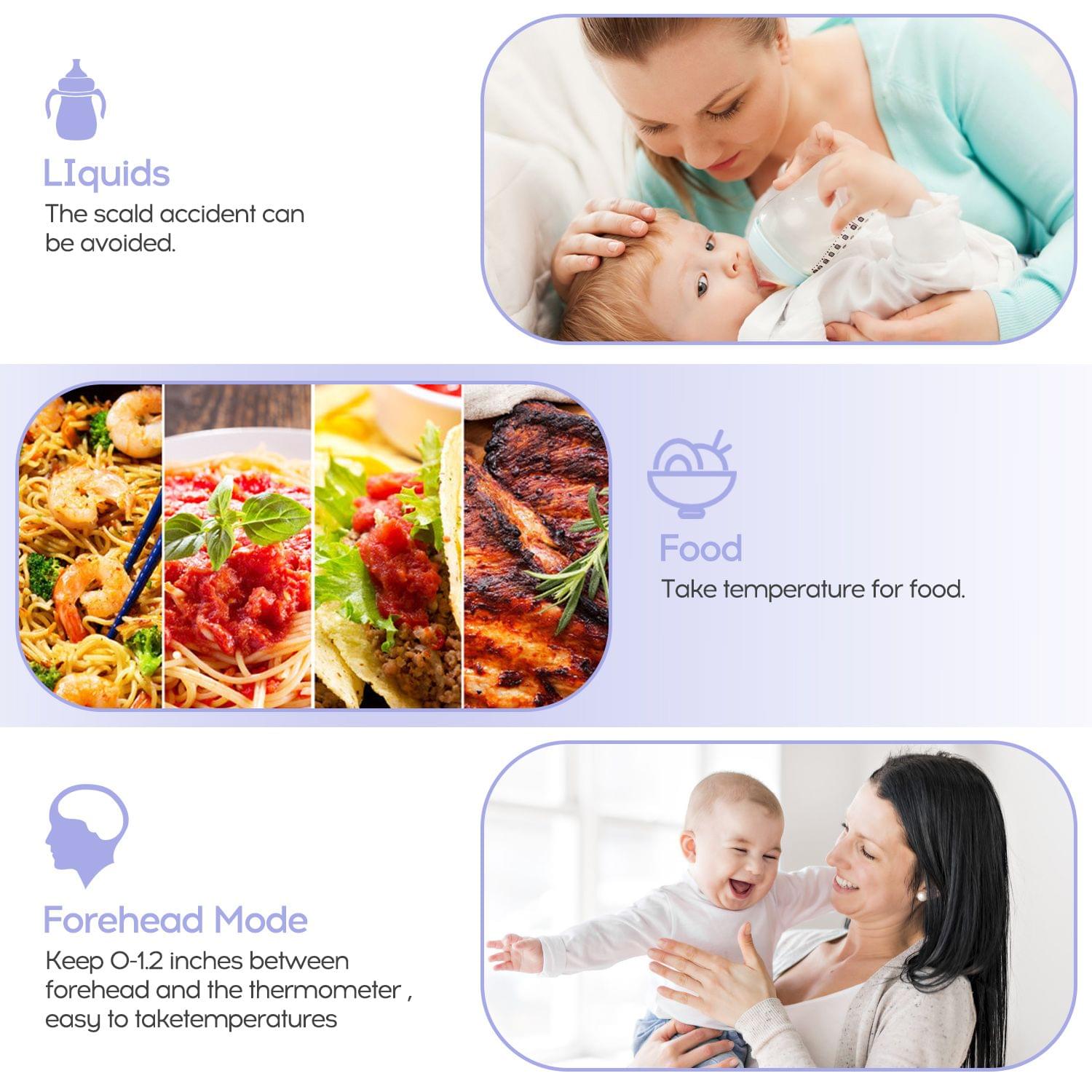IR Infrared Sensor Ear Forehead Thermometer Digital