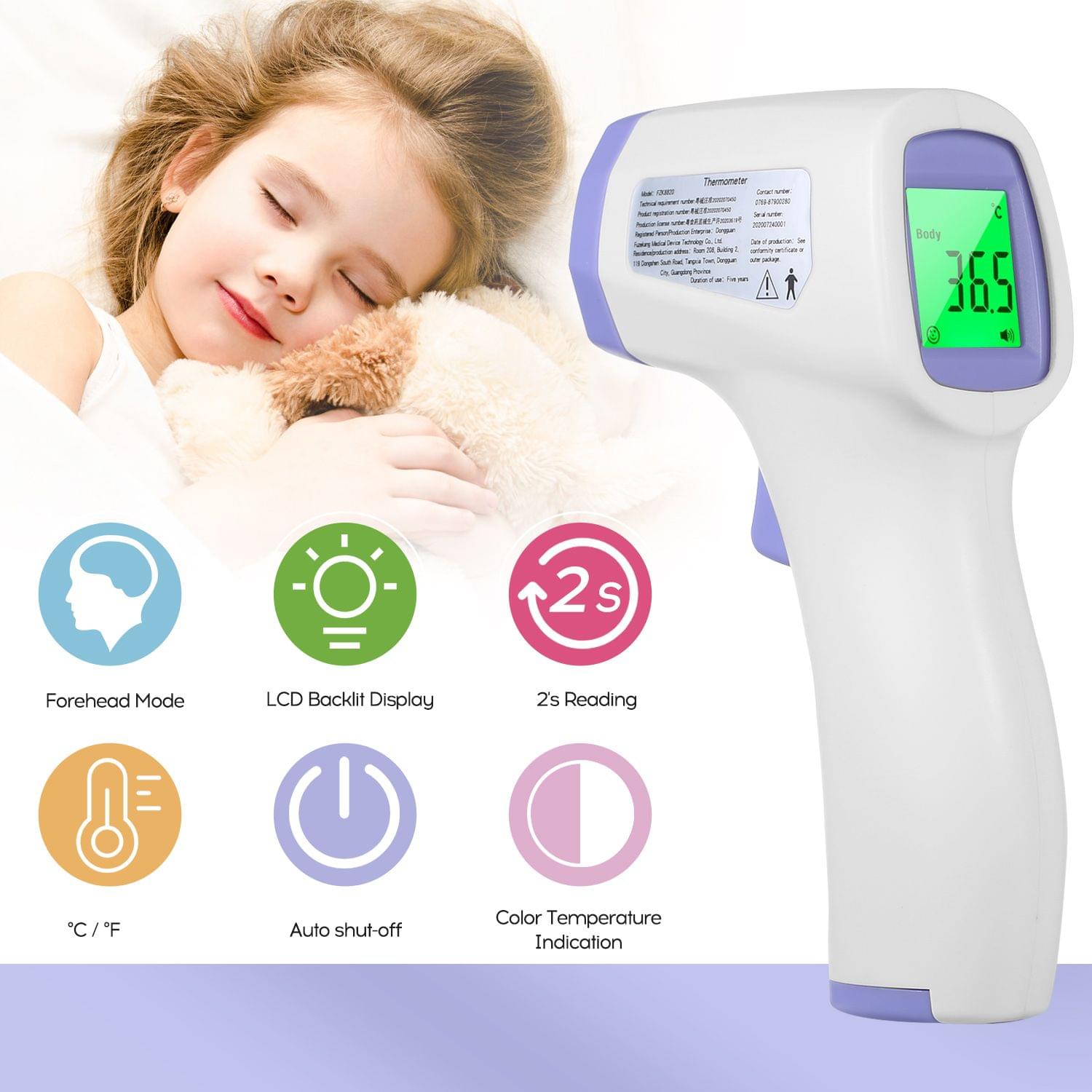 IR Infrared Sensor Ear Forehead Thermometer Digital