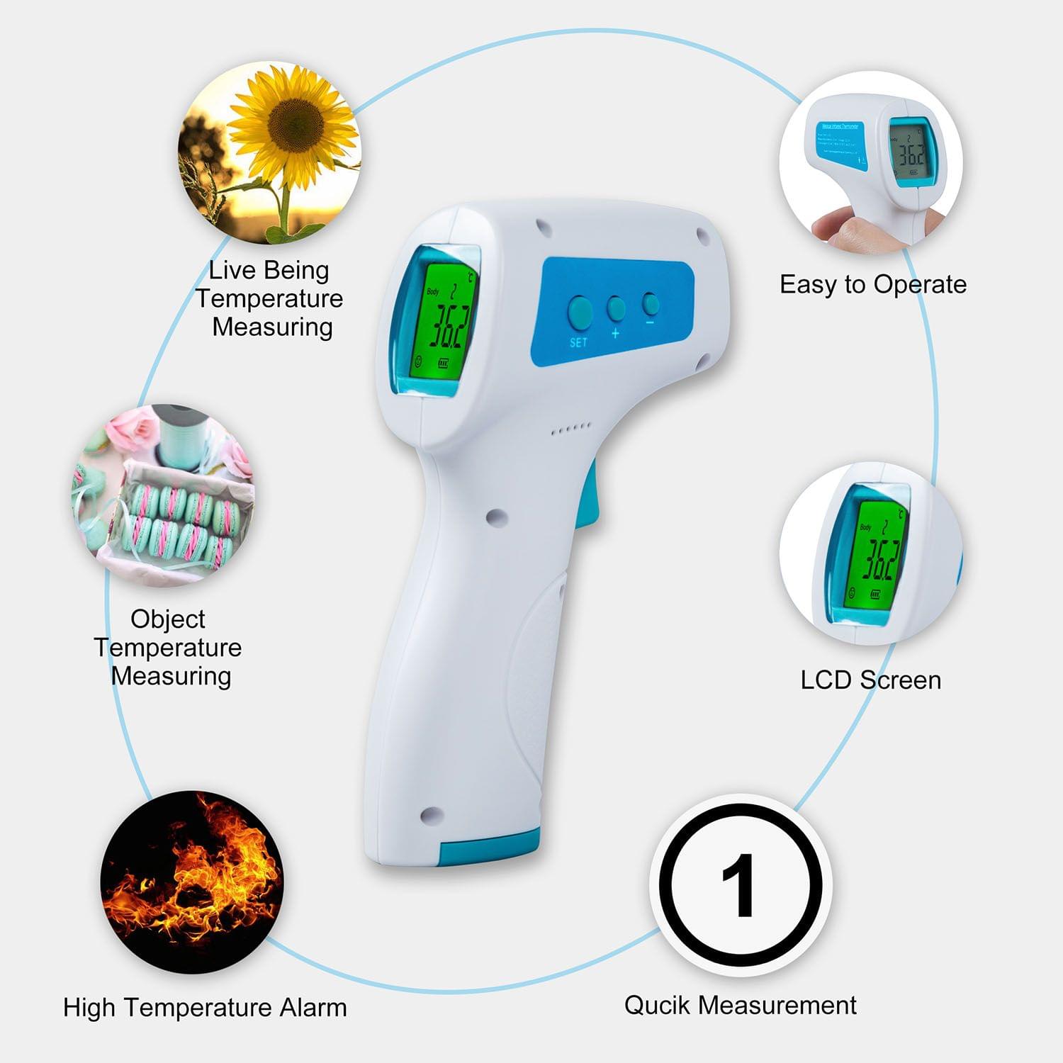 Non-Contact Infrared Forehead Thermometer for Baby, Adult,