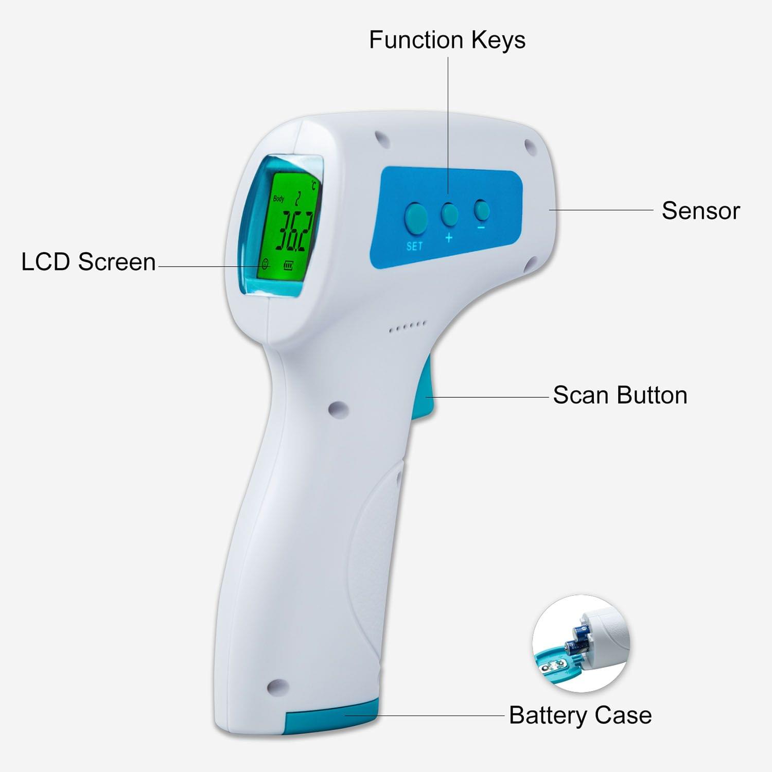 Non-Contact Infrared Forehead Thermometer for Baby, Adult,