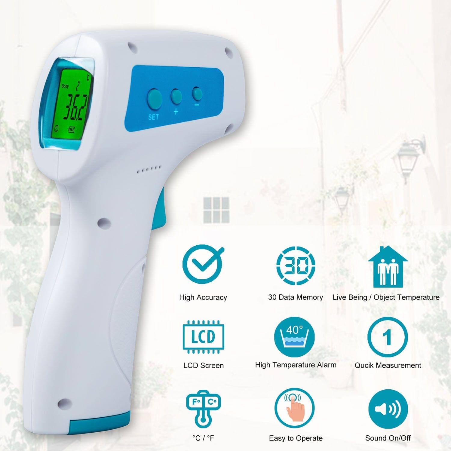Non-Contact Infrared Forehead Thermometer for Baby, Adult,