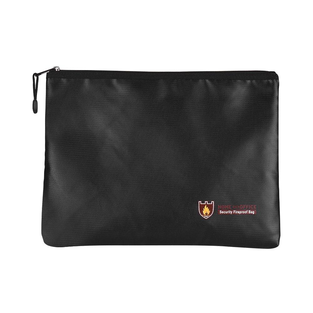 Fireproof Document Bag Silicone Coated Fiberglass Money Bag - Large