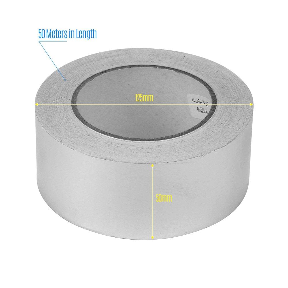 Aluminum Foil Tape High Adhesive Tape Heat Shield 2 Inch x - 50mm x 50m