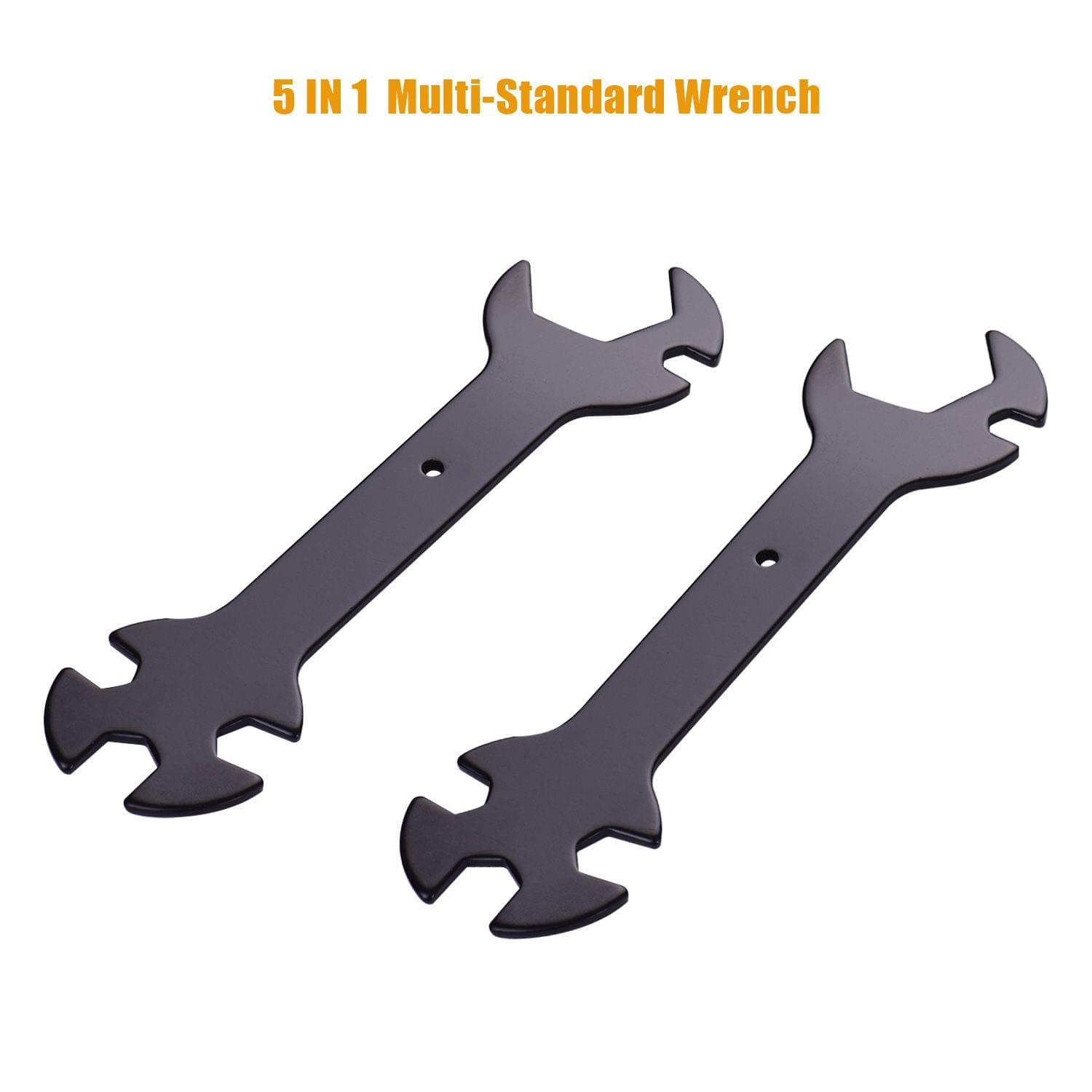Aibecy 2pcs 5 in 1 Wrench Multifunction Flat Spanner