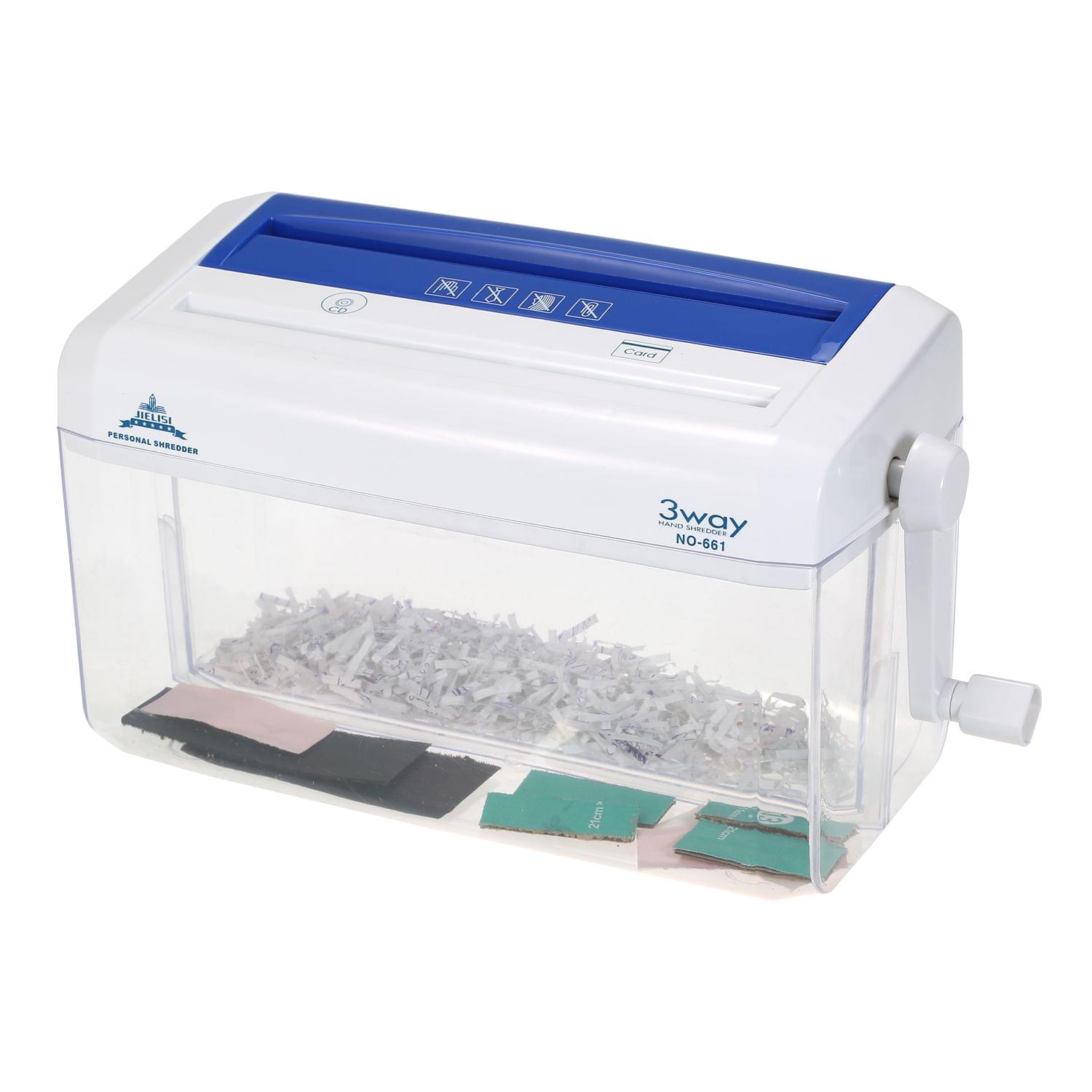 A4 Mini Portable Hand Paper Shredder 3-in-1 Household Manual