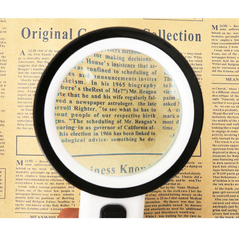 Handheld Magnifier Magnifying Glass Lens 30X with 12 LED