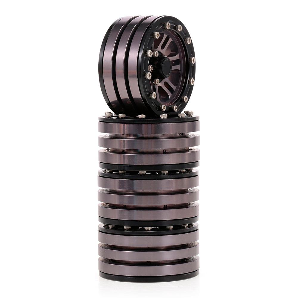 4pcs 1/10 Metal Alloy 1.9" Wheel Rim Beadlock for 1/10