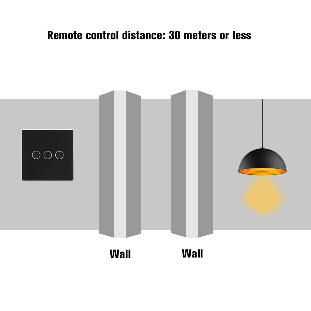 Wireless Light Switch 3 Gang On/Off Switch for Lamps