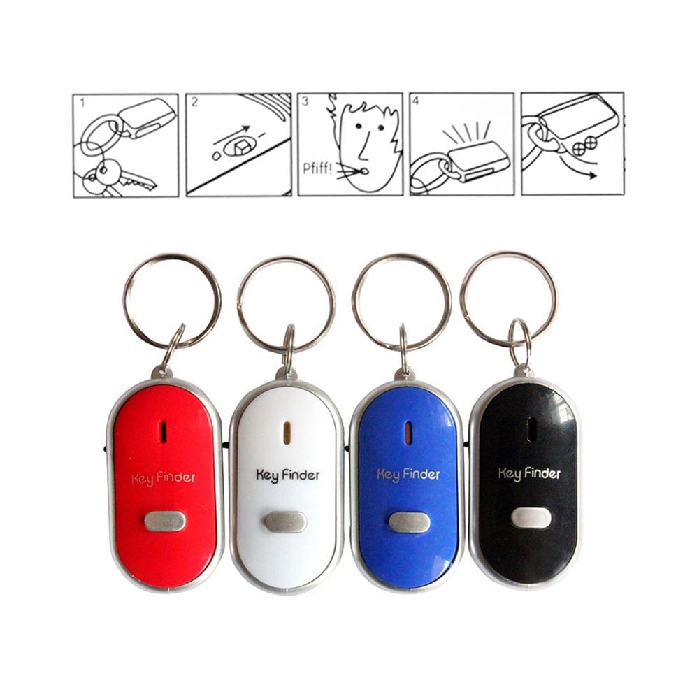 Mini LED Light Anti-lost Whistle Key Finder Flashing Beeping (Random Color)